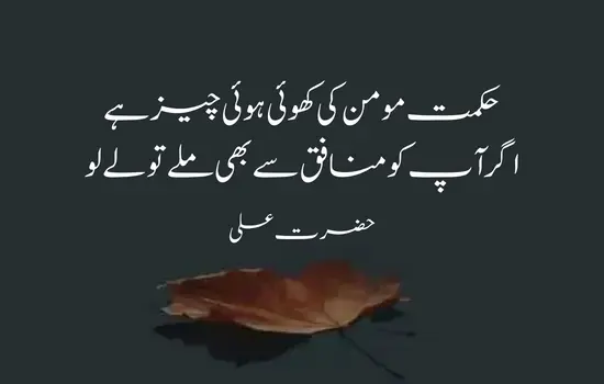 Islamic quotes in Urdu Hazrat Ali 