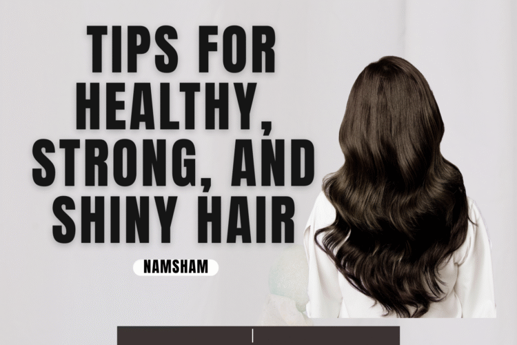 Shiny and smooth hair after proper hair care routine
