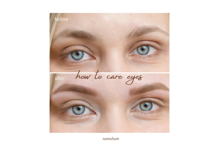 “Mobile screen time se aankhon ko bachane ke liye 20-20-20 rule follow karte hue insaan — eye care awareness image.”