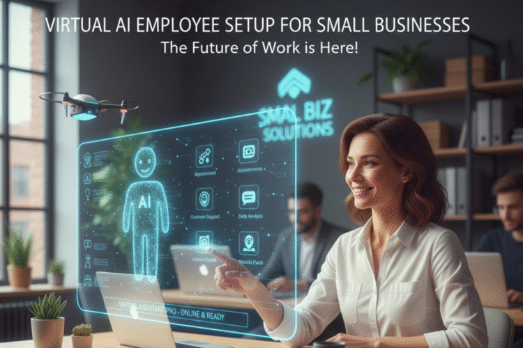 AI virtual employee setup for small businesses automating emails, customer support, and daily tasks